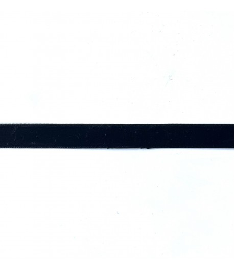 RUBAN VELOURS NOIR 1CMX1M
