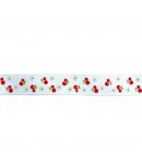 RUBAN BLANC CERISE 1.5 CM - 1M