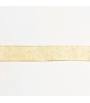RUBAN TRANSPARENT BEIGE FLEURS 2.1 CM - 1 METRE
