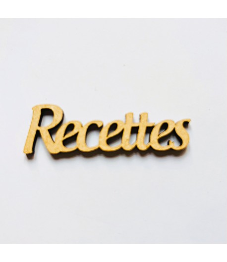 BOIS MOT RECETTES 5.9X1.6CM
