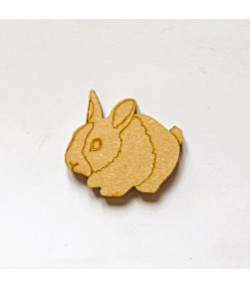 SUJET BOIS LAPIN 3.6X3CM