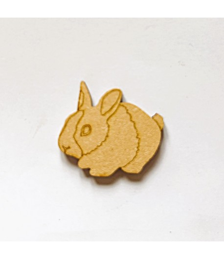 SUJET BOIS LAPIN 3.6X3CM