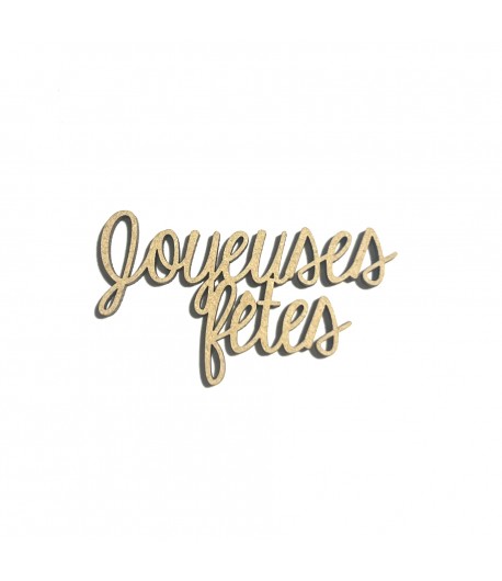 MOT BOIS JOYEUSES FETES 6X3.5CM