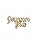 MOT BOIS JOYEUSES FETES 6X3.5CM