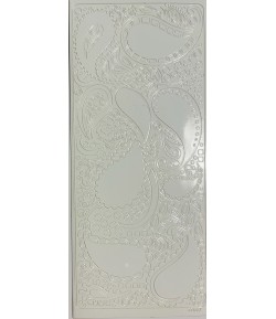 STICKERS PAISLY BLANC