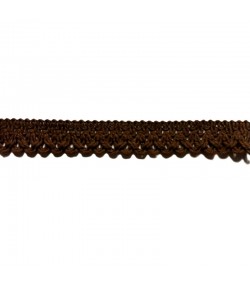 RUBAN MOTIF CROCHET MARRON 1.3CM - 1M