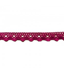 RUBAN MOTIF CROCHET FUSCHIA 1.8CM - 1M