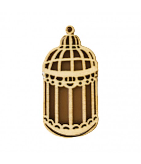 CAGE OISEAU BOIS 2.9X5.9CM