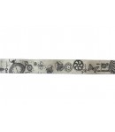 RUBAN ECRU HAPPY TIME 2.5 CM - 1 METRE