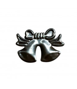 PETITES CLOCHES EN METAL ARGENT 2.8X2CM