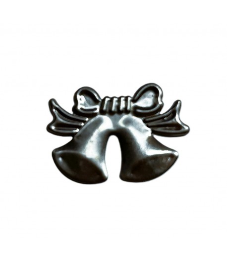 PETITES CLOCHES EN METAL ARGENT 2.8X2CM