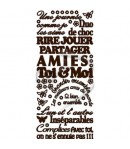 STICKERS AMOUR MARRON