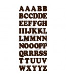 STICKERS MAJUSCULES MARRON