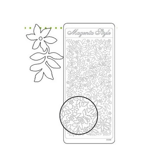 STICKERS FLEURS BLANC