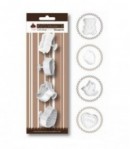 SET 4 EMPORTE-PIECES OURSONS ET COEURS