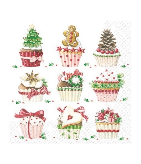 SERVIETTE MUFFINS DE NOEL