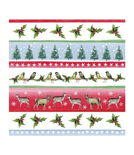 SERVIETTE BORDURES DE NOEL