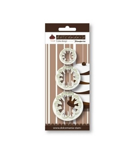 SET 3 EMPORTE-PIECES ROND DENTELLE