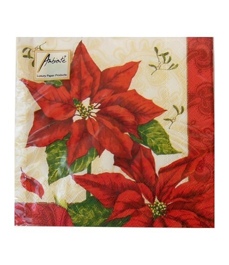 SERVIETTE POINSETTIAS 2