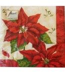 SERVIETTE POINSETTIAS 2