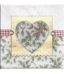 SERVIETTE COEUR ET HOUX