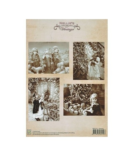 FEUILLE 3D VINTAGE ENFANTS