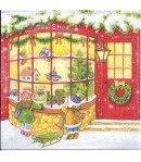SERVIETTE LA VITRINE DE NOEL