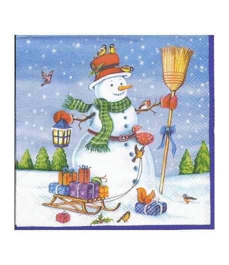 SERVIETTE BONHOMME DE NEIGE 3
