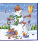 SERVIETTE BONHOMME DE NEIGE 3