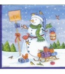 SERVIETTE BONHOMME DE NEIGE 3