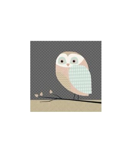 SERVIETTE CHOUETTE PATCHWORK