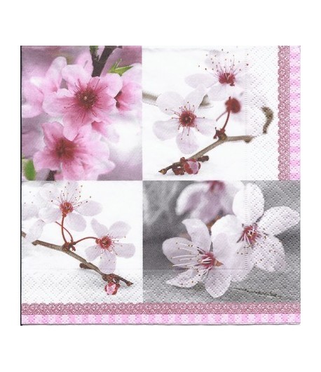 SERVIETTE FLEURS DE CERISIER