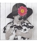 SERVIETTE LA FILLETTE ET LE LAPIN