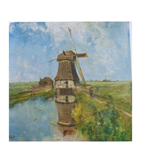 SERVIETTE LE MOULIN AU BORD DE L EAU