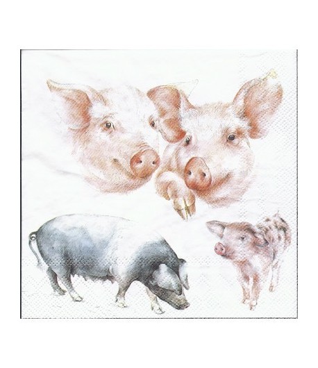 SERVIETTE LES COCHONS