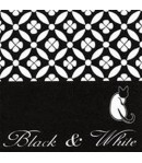 SERVIETTE BLACK AND WHITE