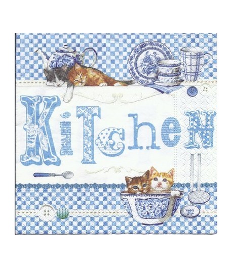 SERVIETTE BLUE KITCHEN