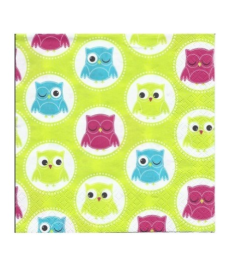 SERVIETTE CHOUETTES RIGOLOTES