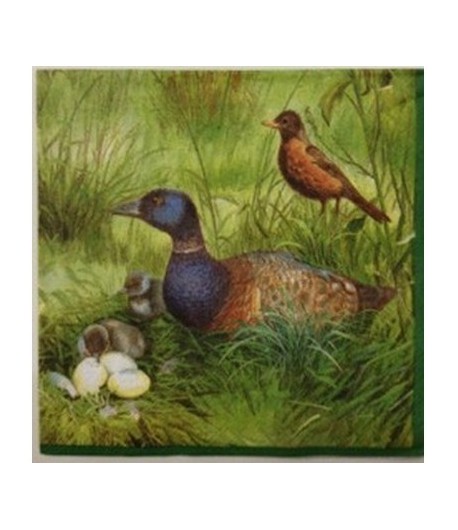 SERVIETTE CANARDS ET CAILLES