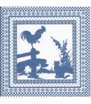 SERVIETTE BASSE COUR BLEUE