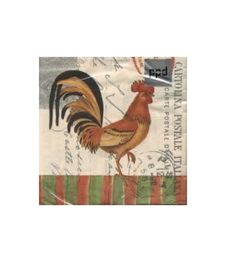 SERVIETTE COQ ET ECRITURES