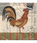 SERVIETTE COQ ET ECRITURES