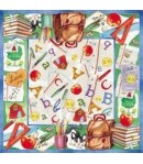 SERVIETTE LE CHAT ET LE CARTABLE