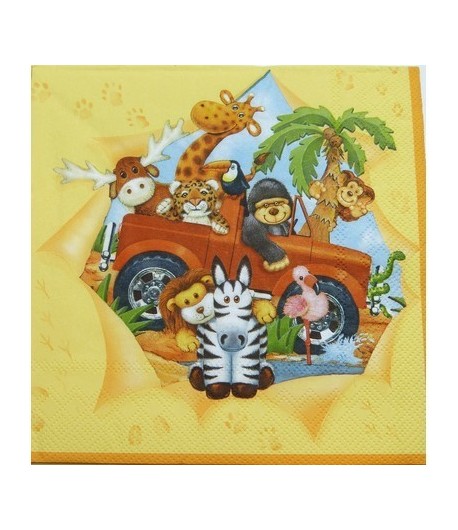 SERVIETTE LES COPAINS DE LA JUNGLE