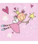 SERVIETTE LA PETITE FEE ROSE