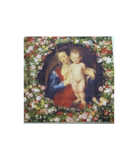 SERVIETTE LA MADONE ET L'ENFANT RUBENS