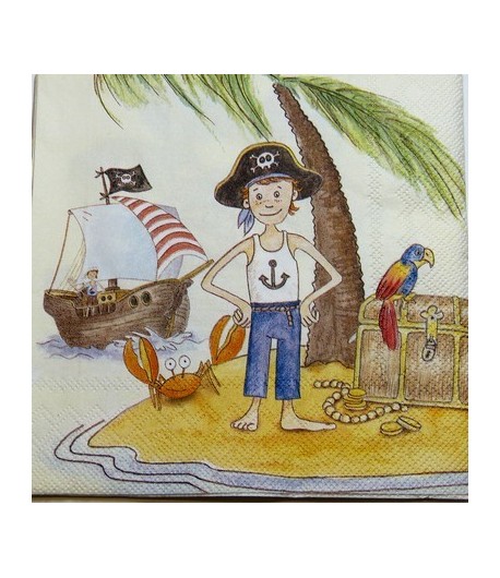 SERVIETTE L'ILE AUX TRESORS