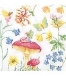 SERVIETTE PETITES FEES CHAMPIGNONS