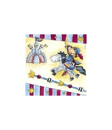 SERVIETTE LE CHEVALIER ET SON CHEVAL