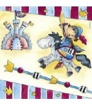 SERVIETTE LE CHEVALIER ET SON CHEVAL